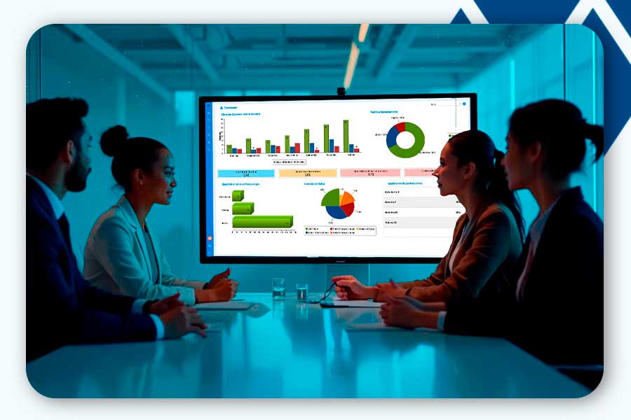 People monitoring the costs of every seat in the office through analytical reports generated by the neptune system.